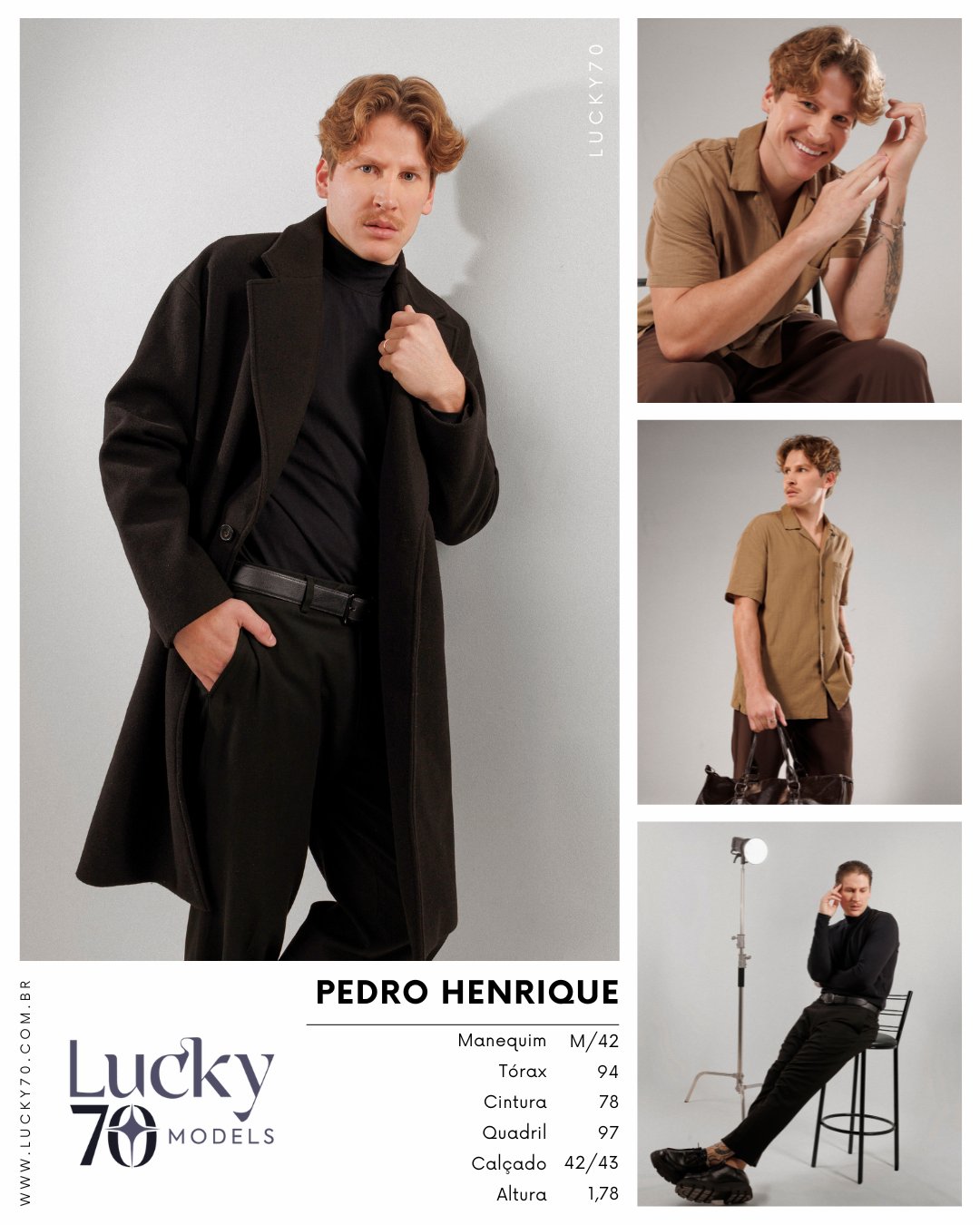Modelo profissional PEDRO HENRIQUE na Lucky70