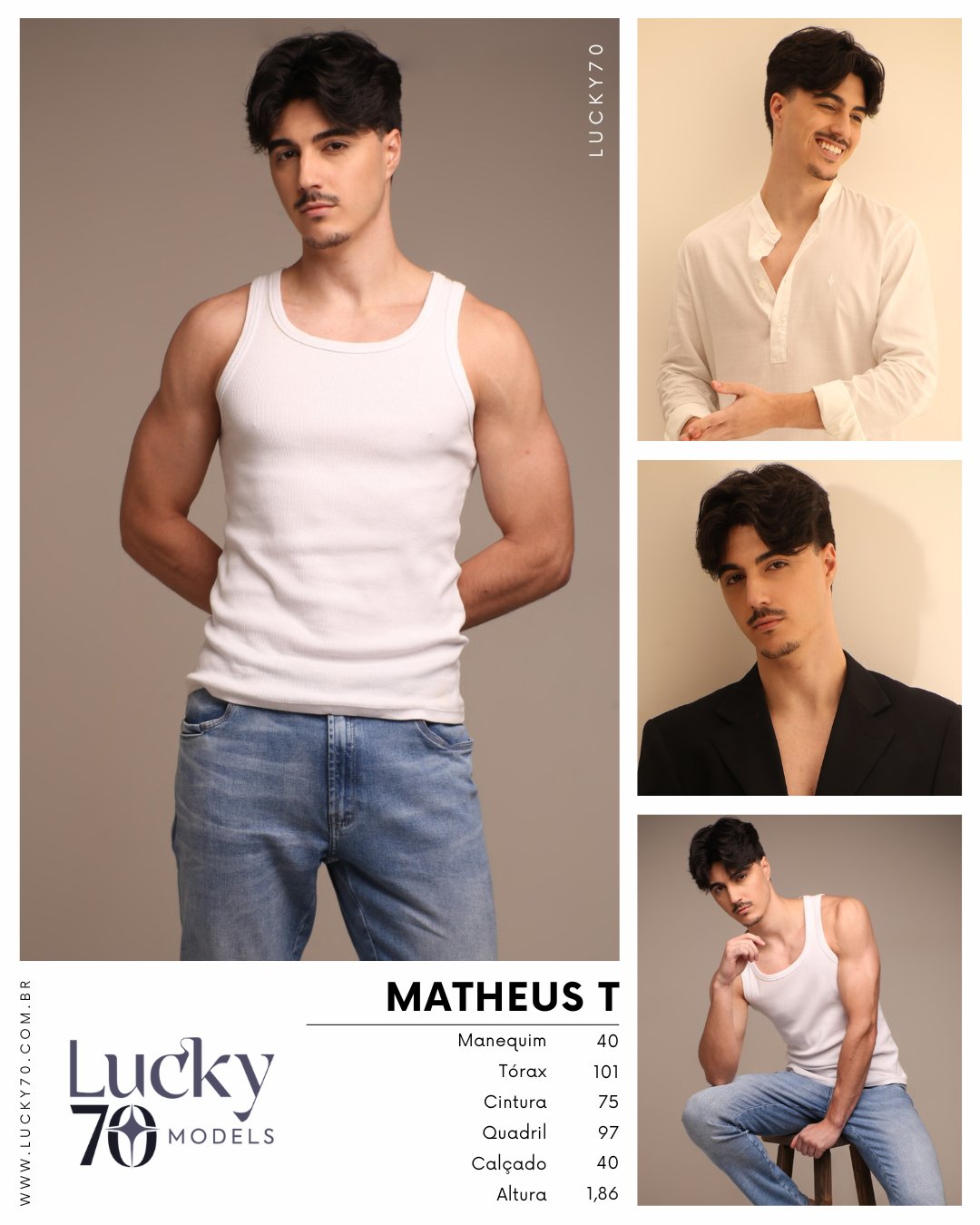 Modelo profissional MATHEUS T na Lucky70