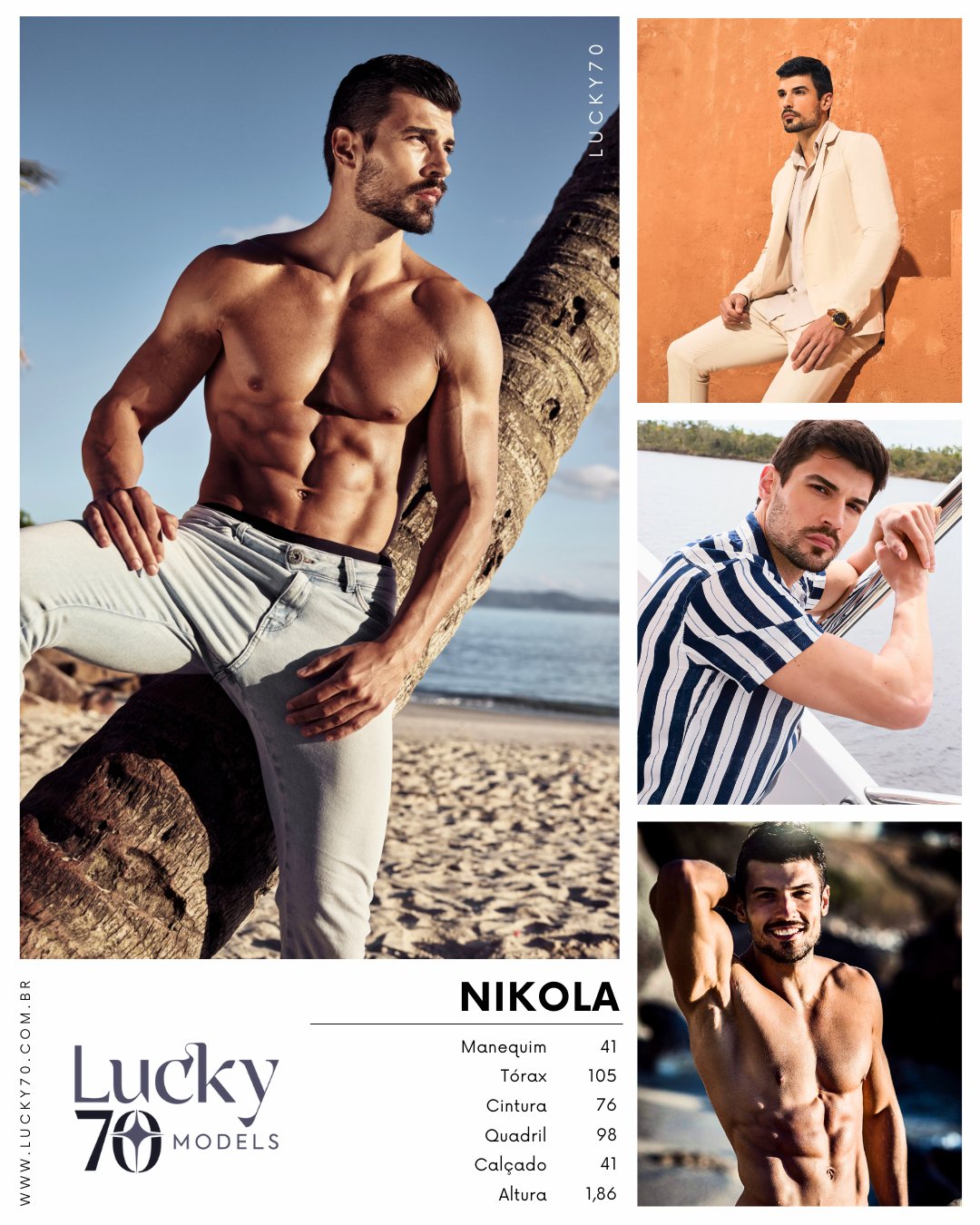 Modelo profissional NIKOLA na Lucky70