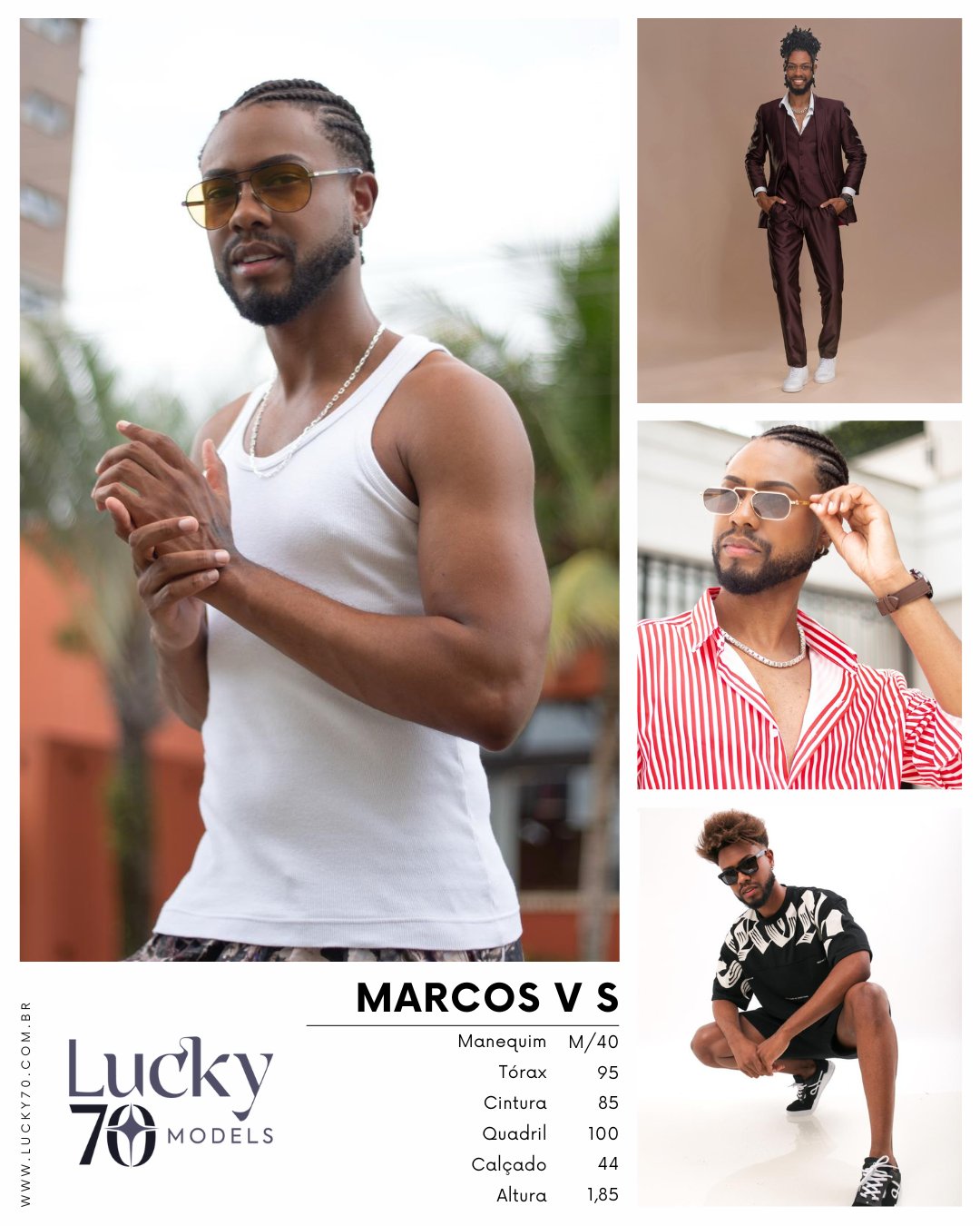 Modelo profissional MARCOS V S na Lucky70