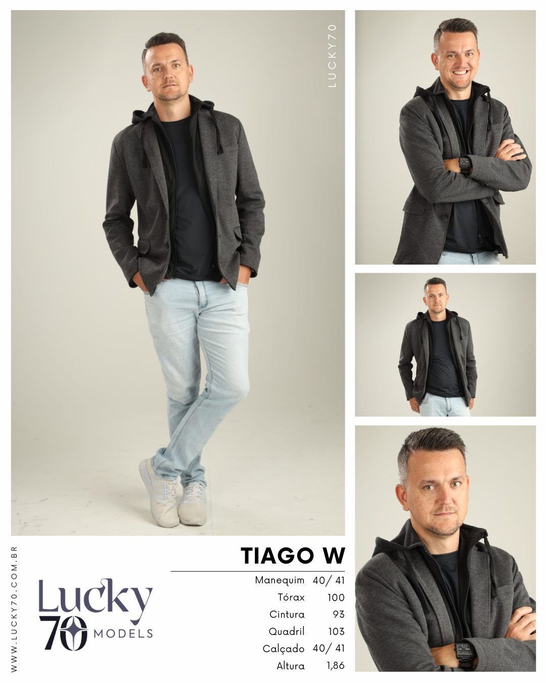Modelo profissional TIAGO W na Lucky70