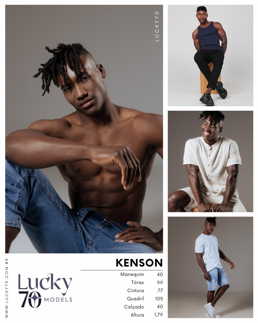 Modelo profissional KENSON na Lucky70