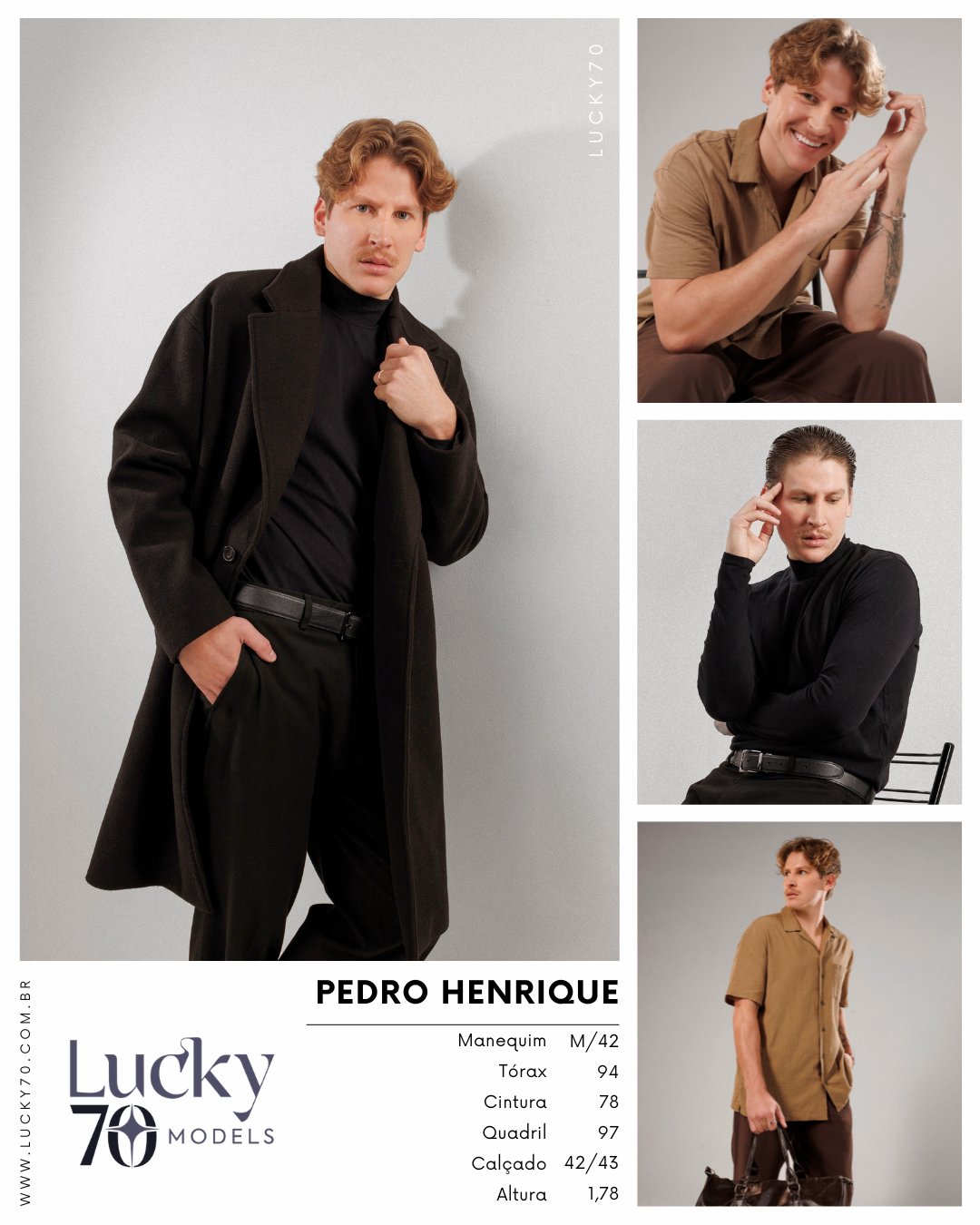 Modelo profissional PEDRO HENRIQUE na Lucky70