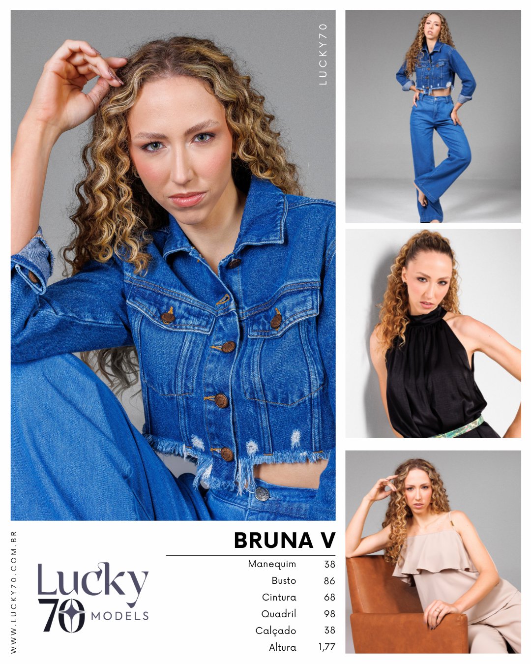 Modelo profissional BRUNA V na Lucky70