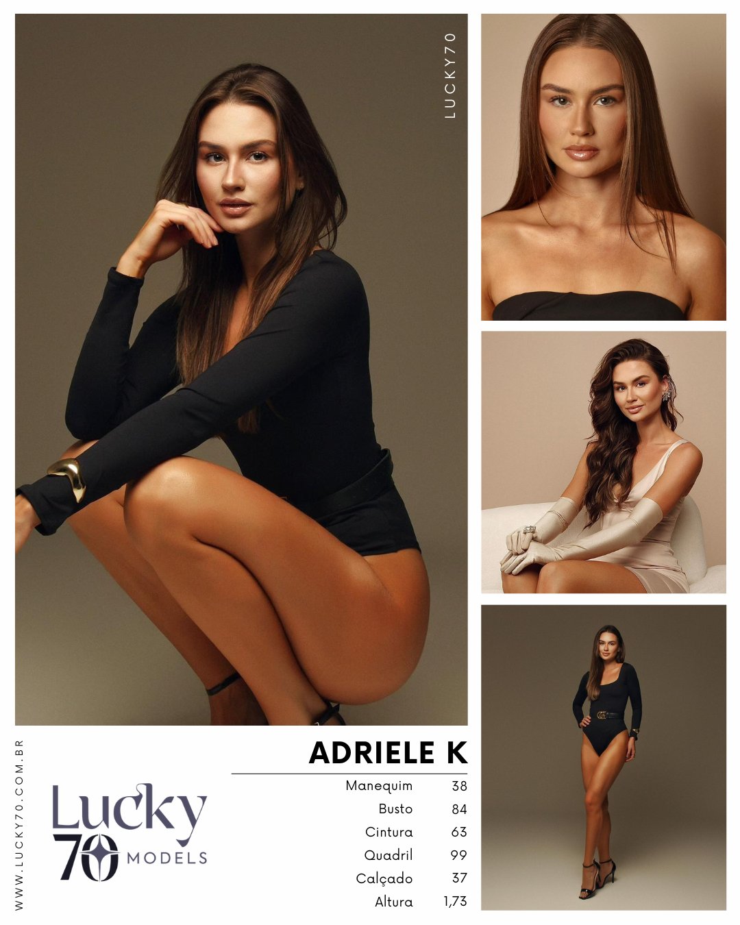 Modelo profissional ADRIELE K na Lucky70