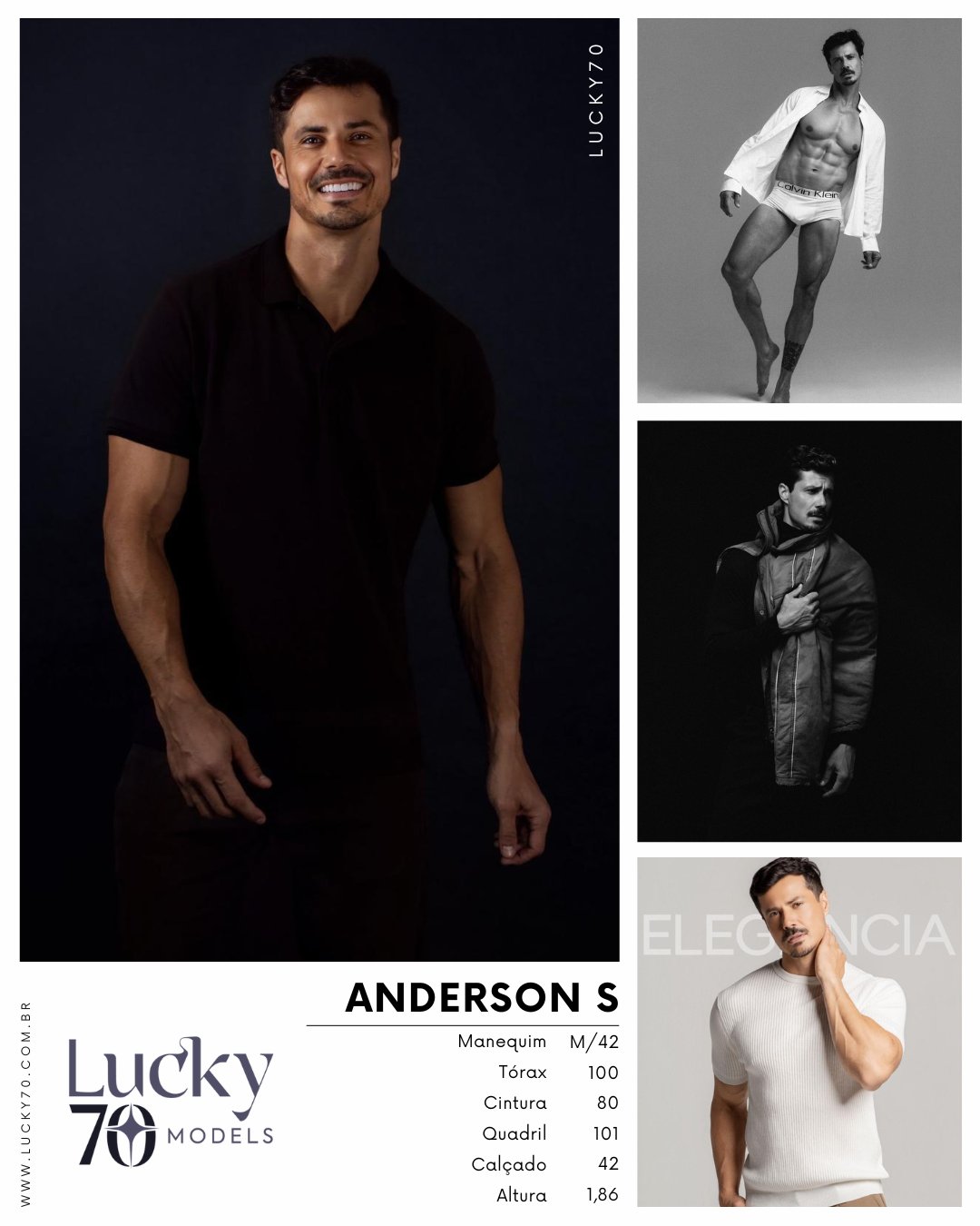 Modelo profissional ANDERSON S na Lucky70