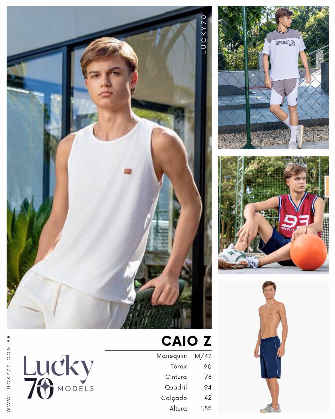 Modelo profissional CAIO Z na Lucky70