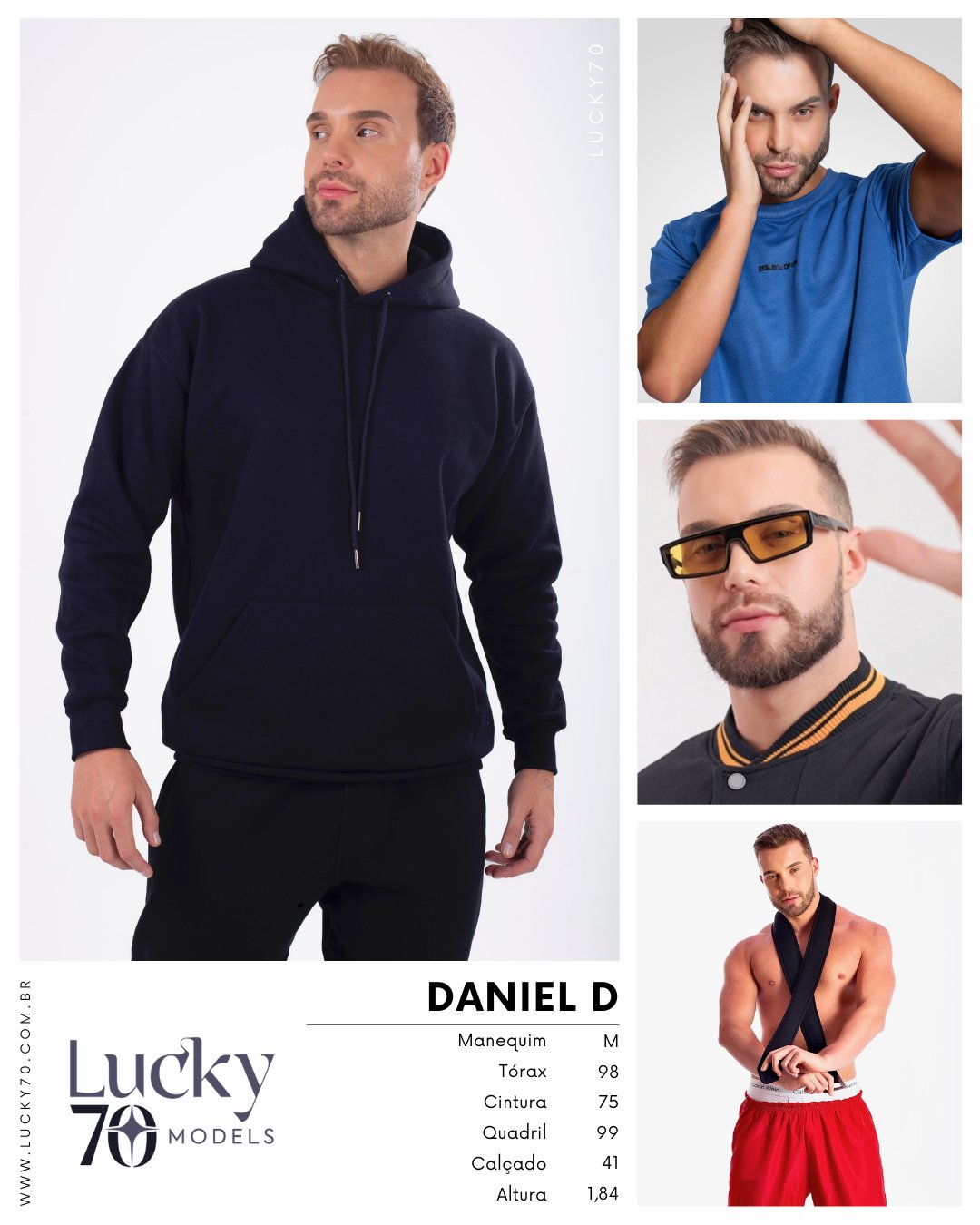 Modelo profissional DANIEL D na Lucky70