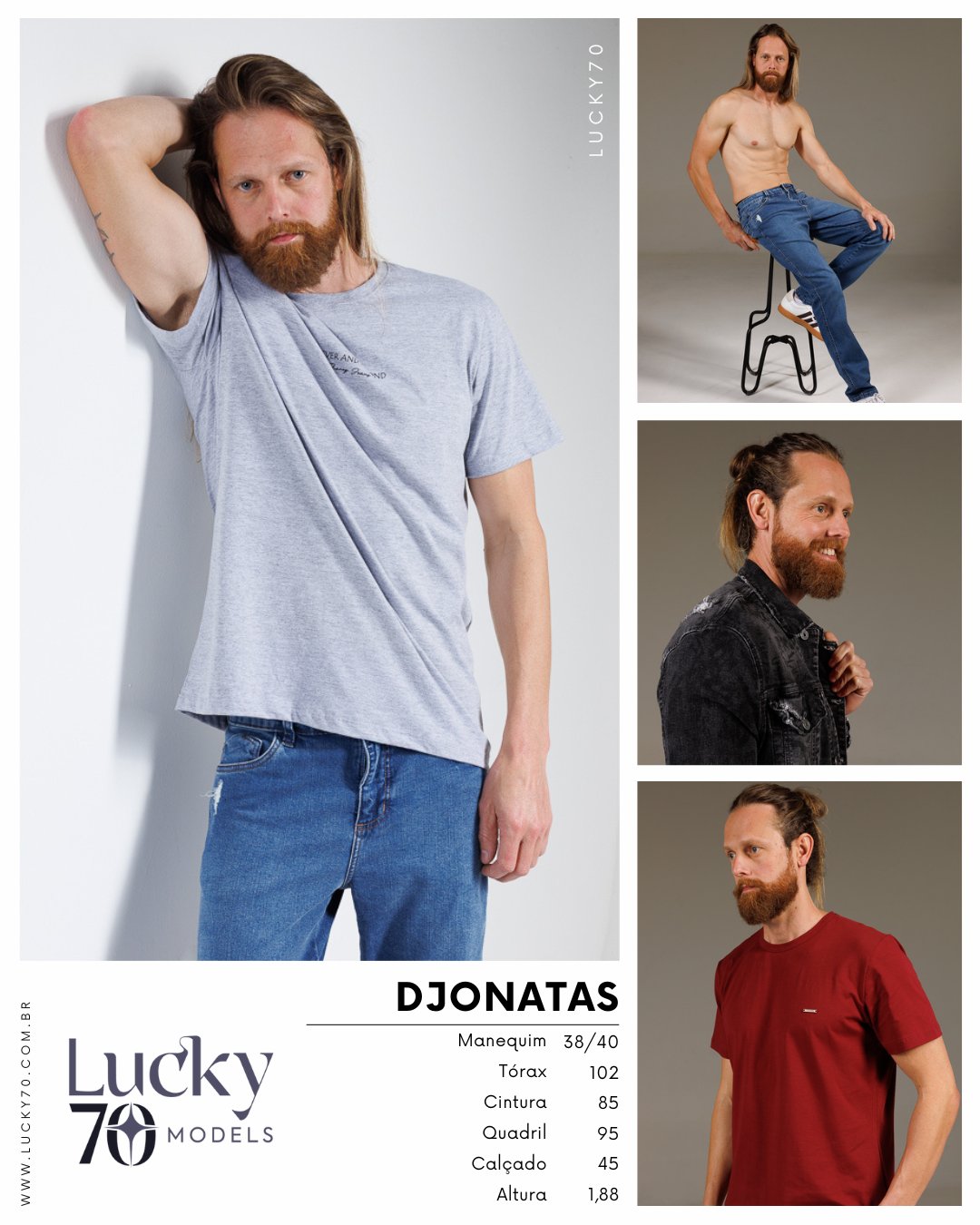 Modelo profissional DJONATAS na Lucky70