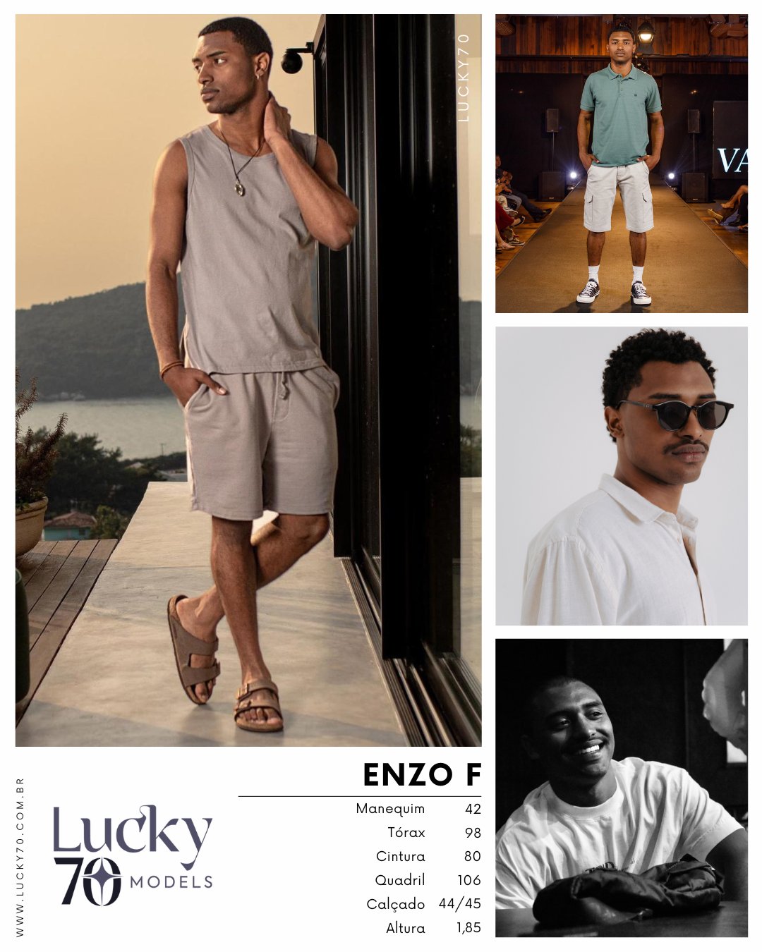 Modelo profissional ENZO F na Lucky70