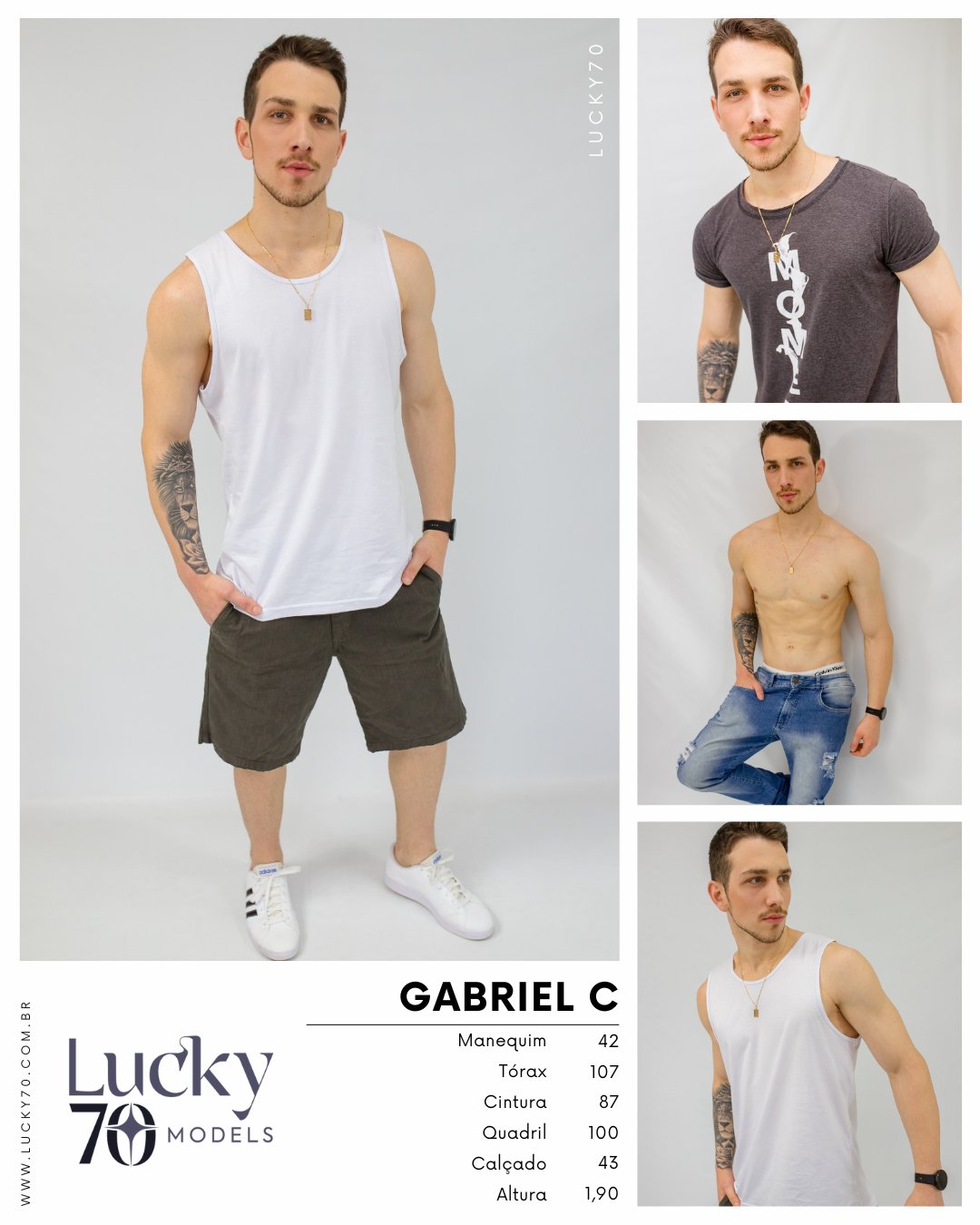 Modelo profissional GABRIEL C na Lucky70