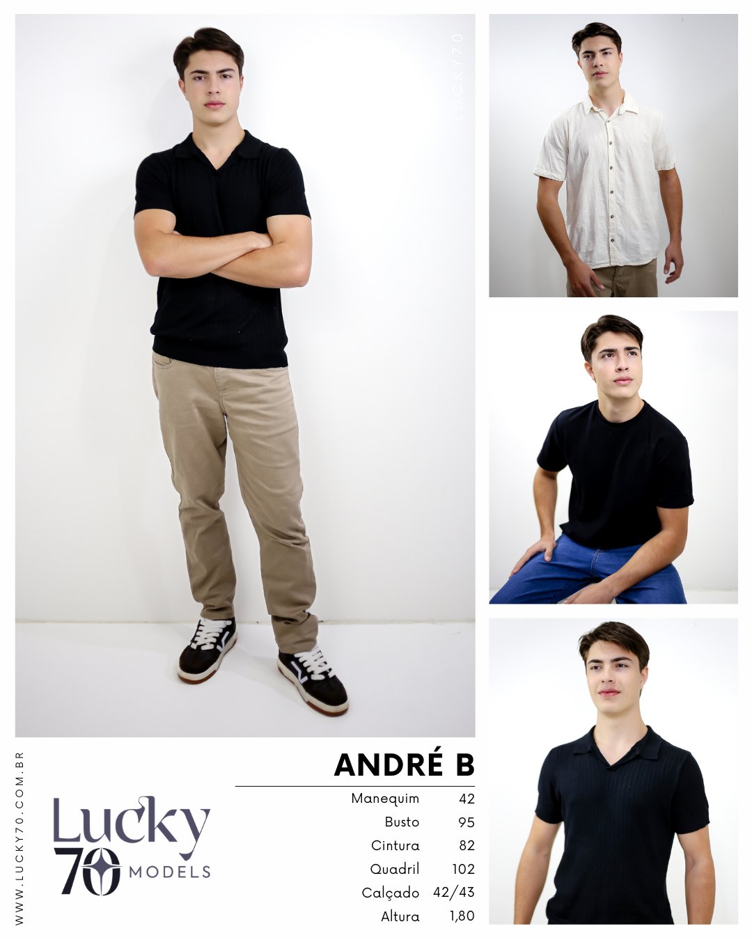 Modelo profissional ANDRÉ B na Lucky70