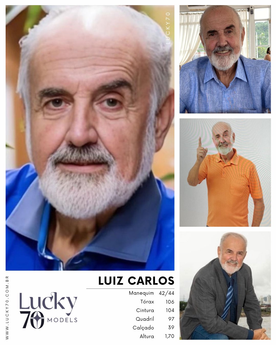 Modelo profissional LUIZ CARLOS na Lucky70
