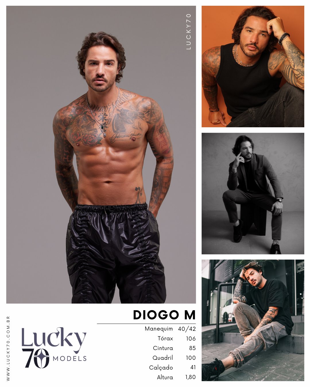 Modelo profissional DIOGO M na Lucky70