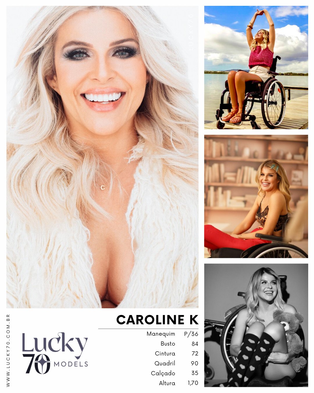 Modelo profissional CAROLINE K na Lucky70