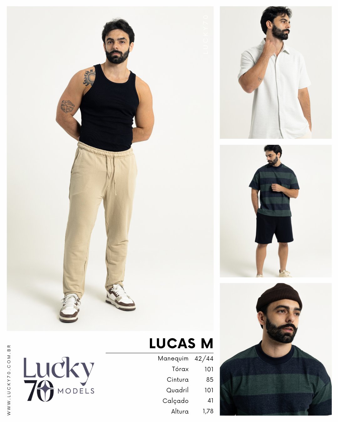 Modelo profissional LUCAS M na Lucky70