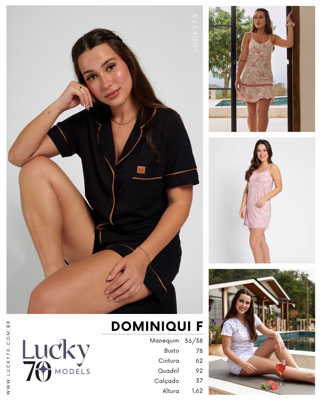 Modelo profissional DOMINIQUI F na Lucky70