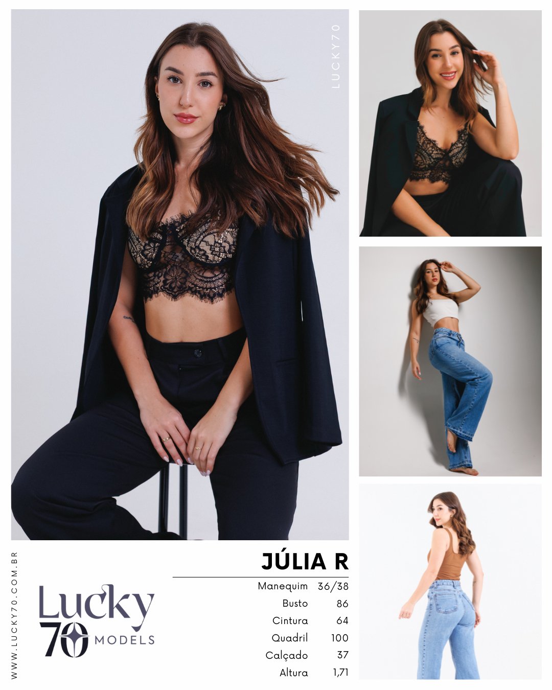 Modelo profissional JÚLIA R na Lucky70