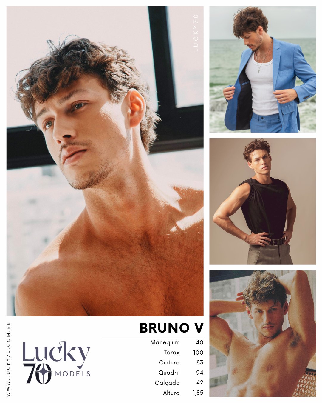 Modelo profissional BRUNO V na Lucky70