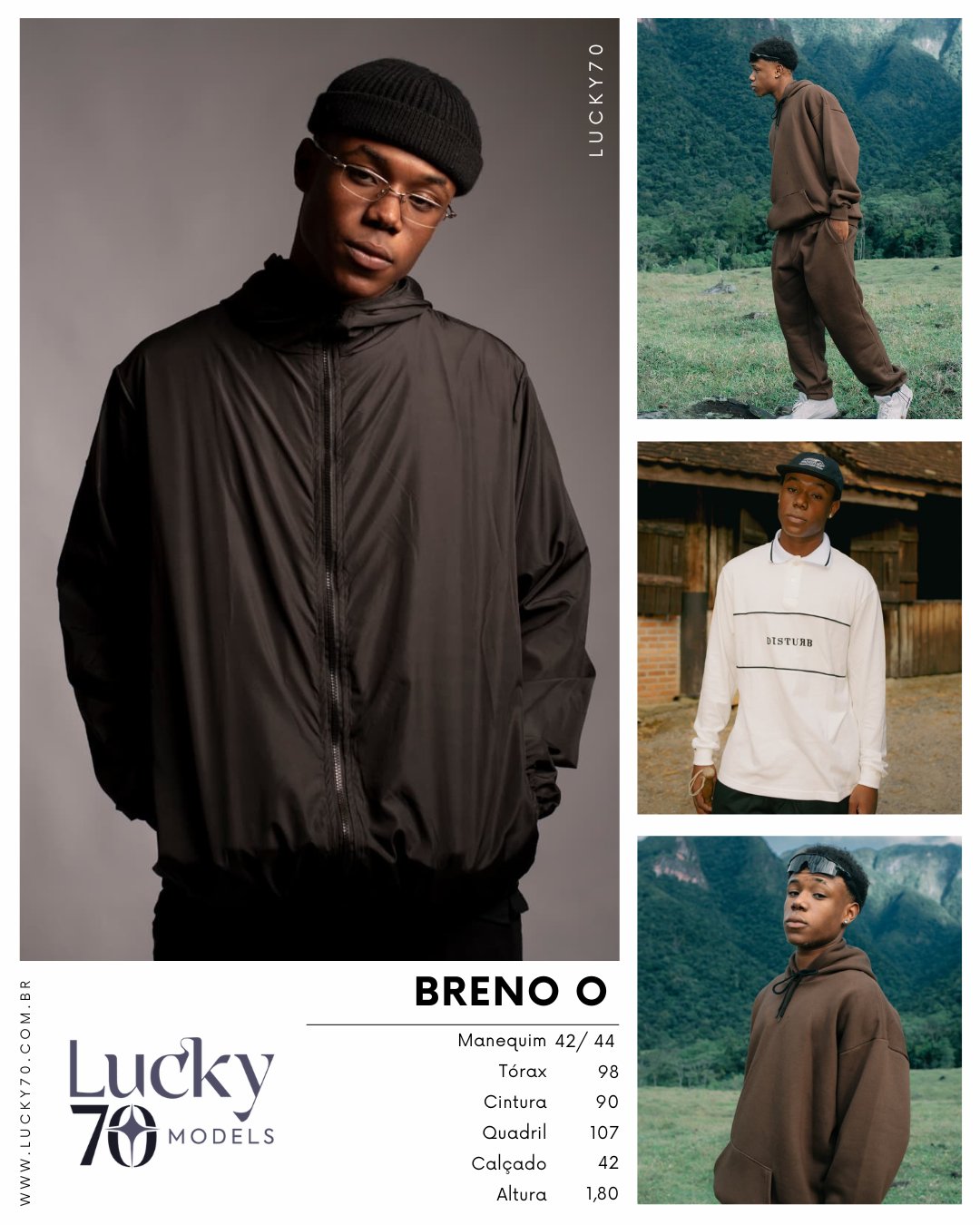 Modelo profissional BRENO O na Lucky70