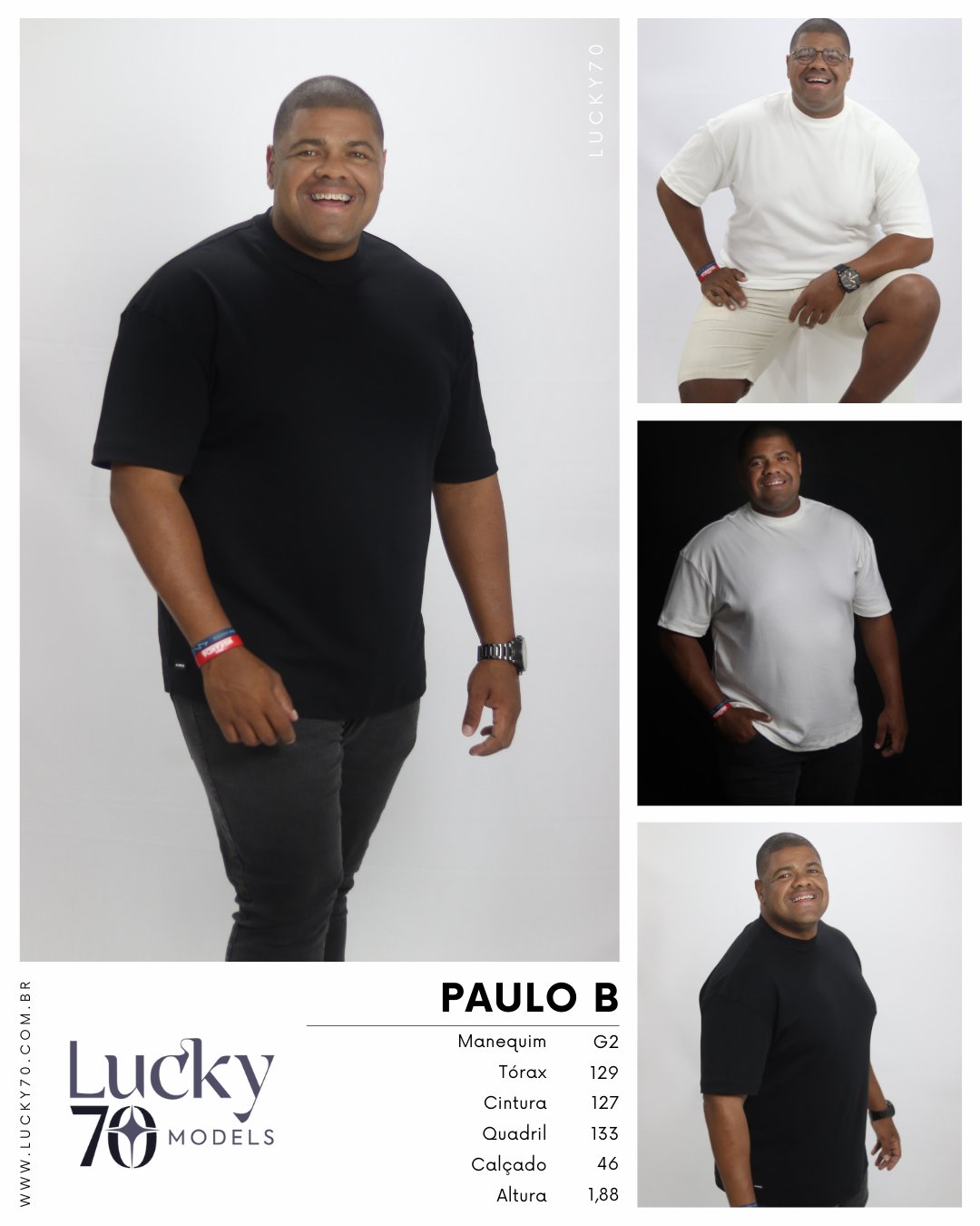 Modelo profissional PAULO B na Lucky70