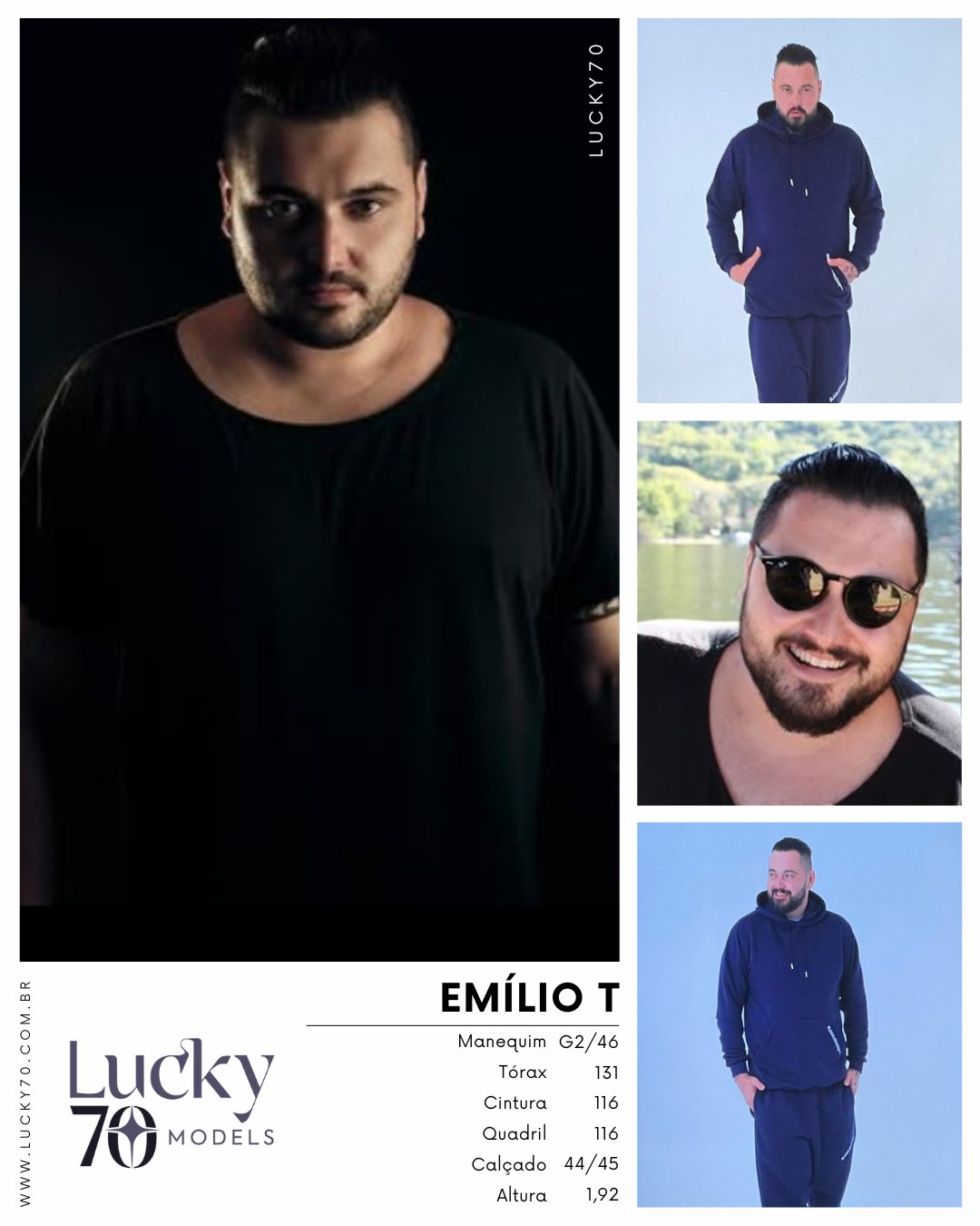 Modelo profissional EMÍLIO T na Lucky70