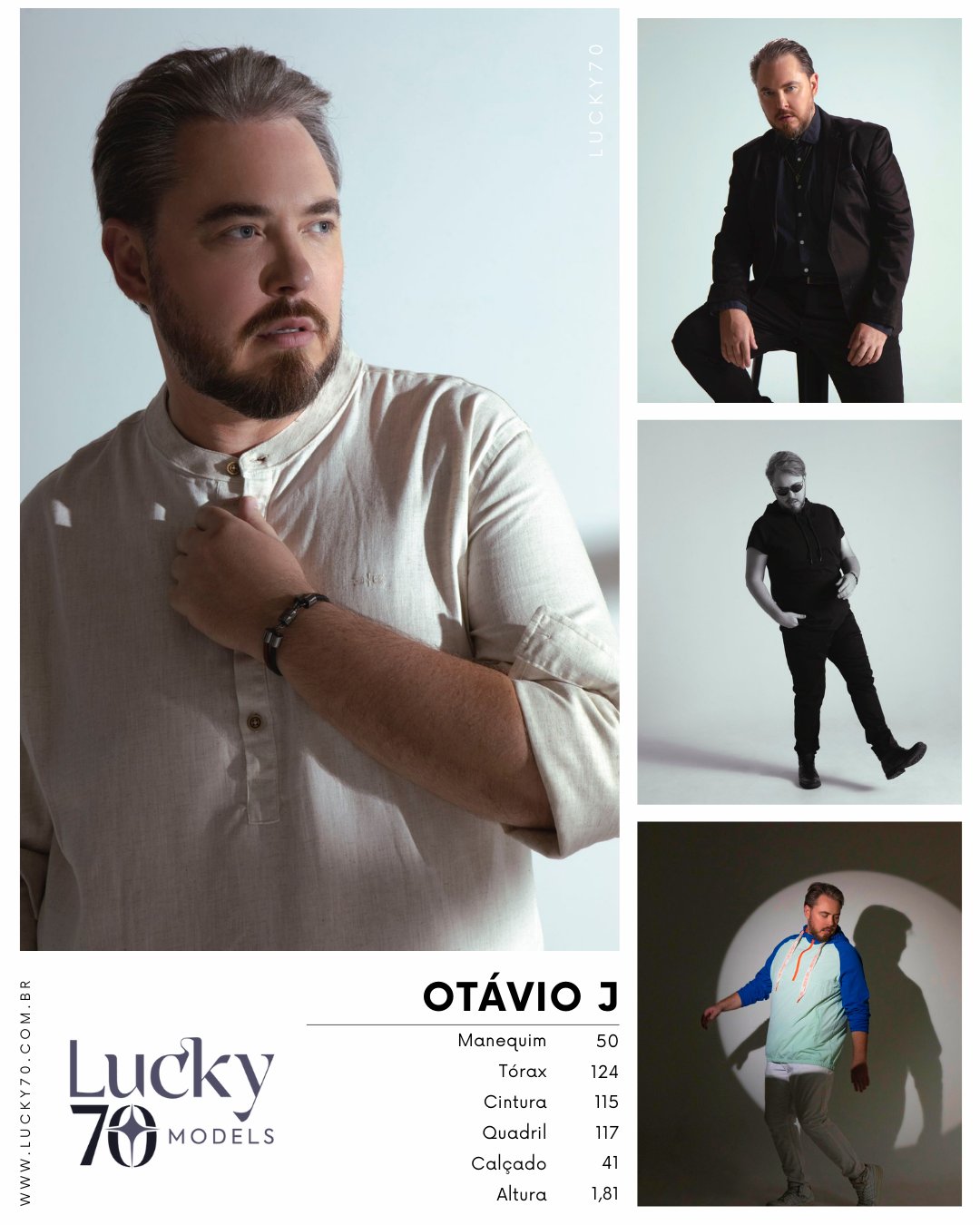 Modelo profissional OTÁVIO J na Lucky70