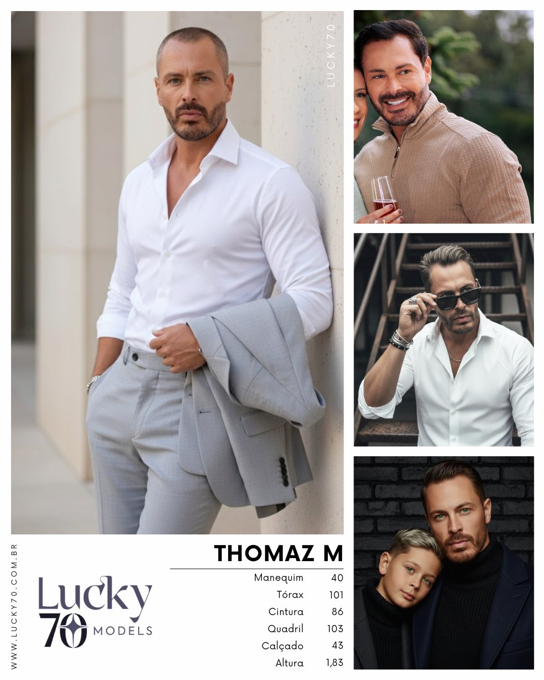 Modelo profissional THOMAZ M na Lucky70