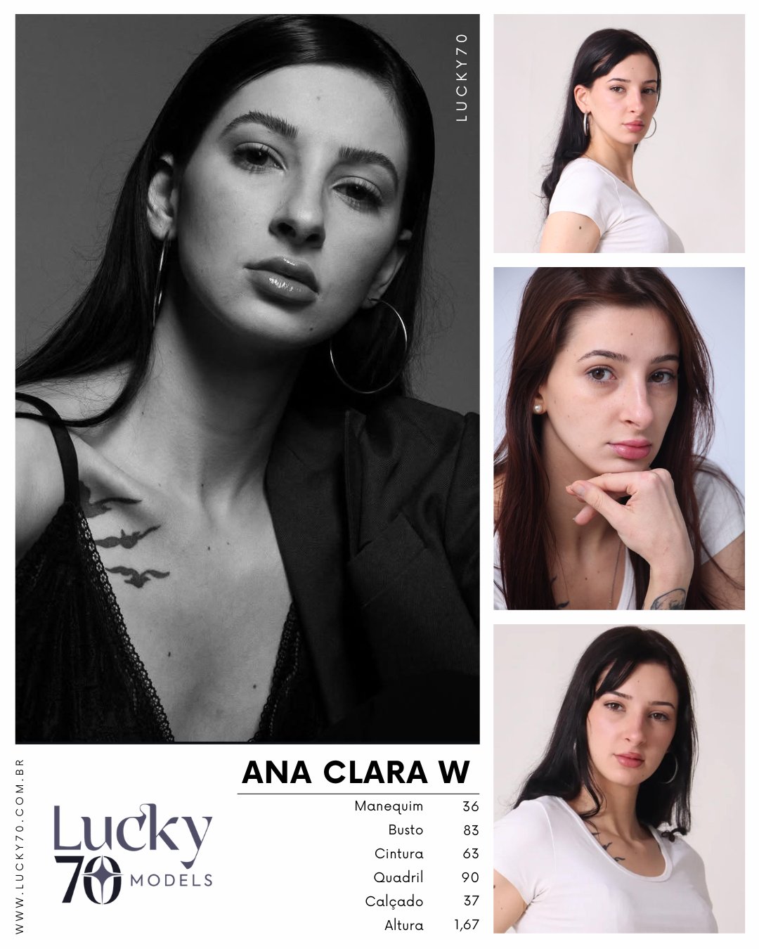 Modelo profissional ANA CLARA W na Lucky70