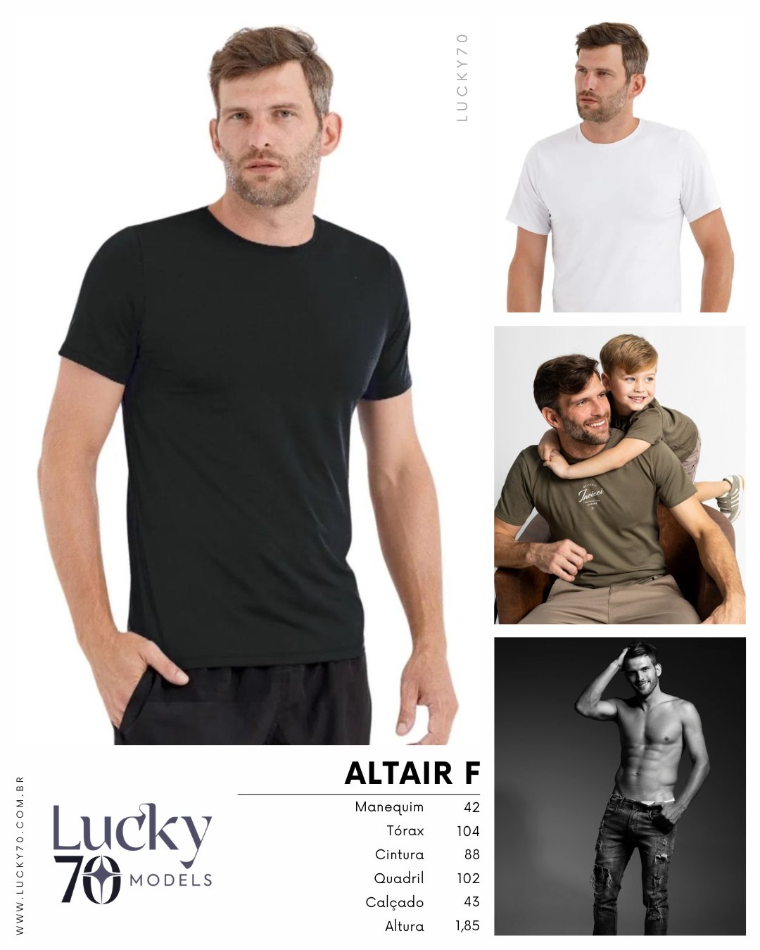 Modelo profissional ALTAIR F na Lucky70