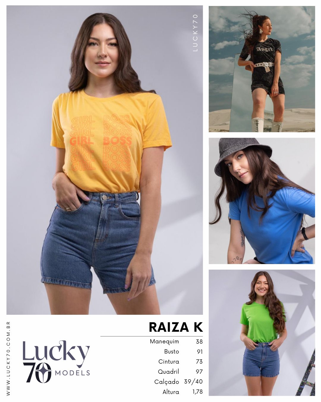Modelo profissional RAIZA K na Lucky70