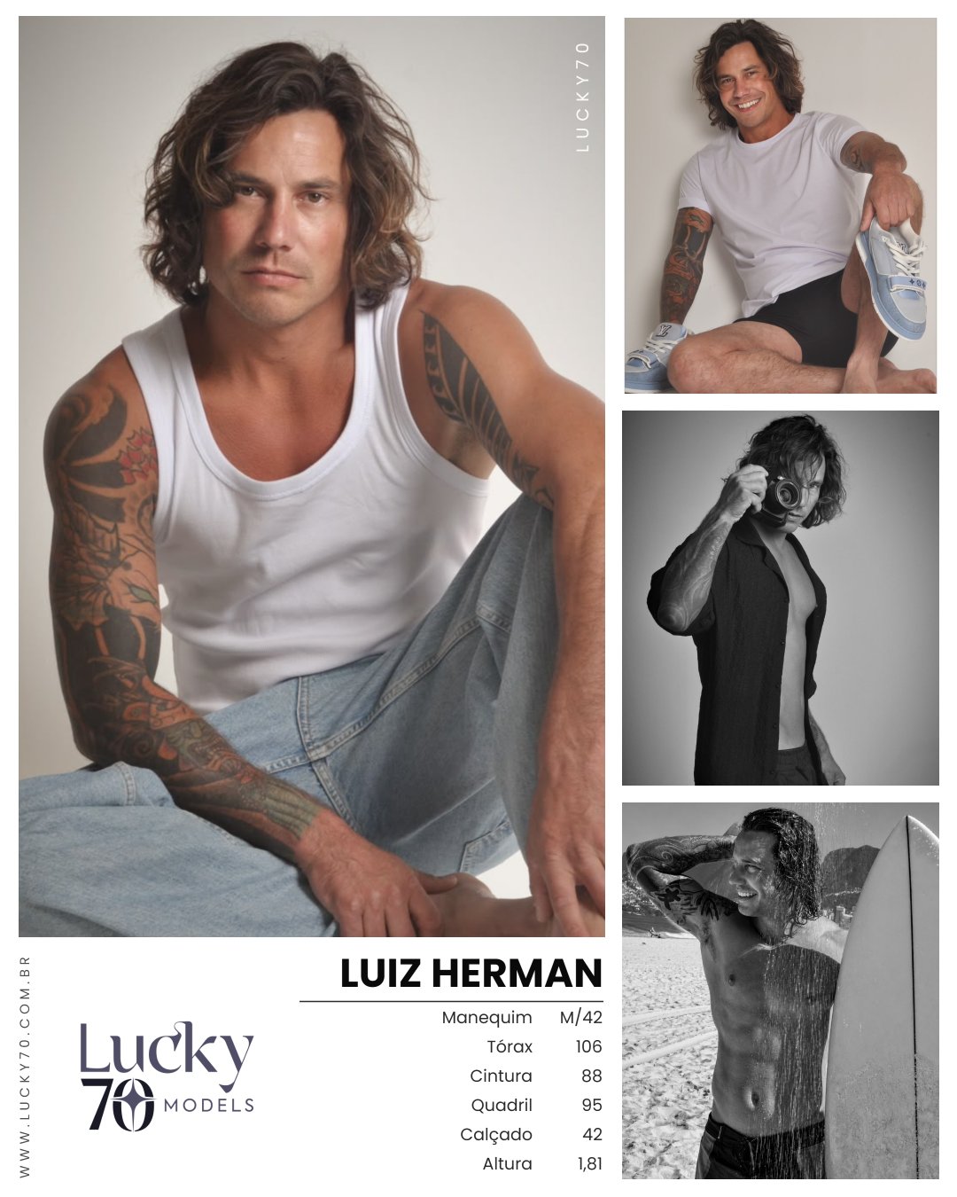 Modelo profissional LUIZ HERMAN na Lucky70
